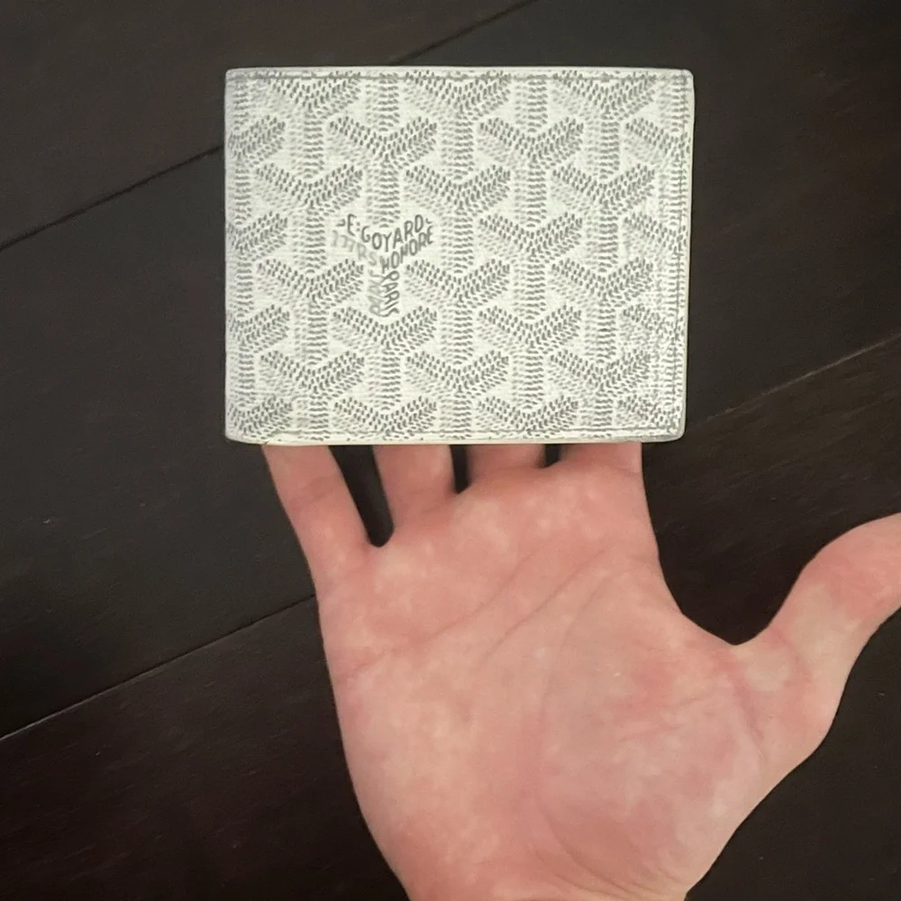 Goyard wallet white with recipt and original box